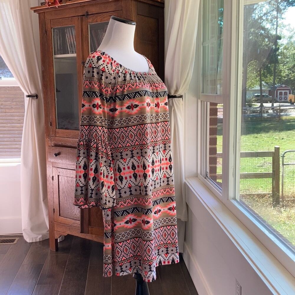 2B Together Geometric Print Pullover Dress, S